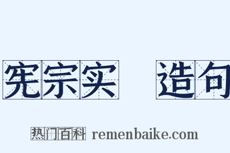 宪宗实録造句是什么意思的图片